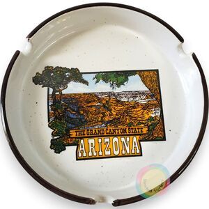 Vintage Grand Canyon Arizona Stoneware Ashtray Dish